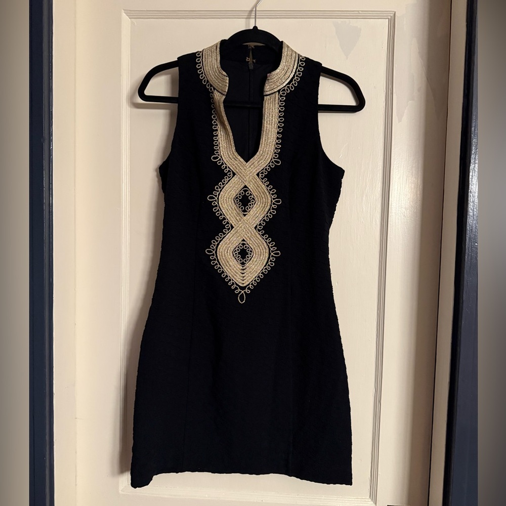 Lilly Pulitzer Black and Gold Dress